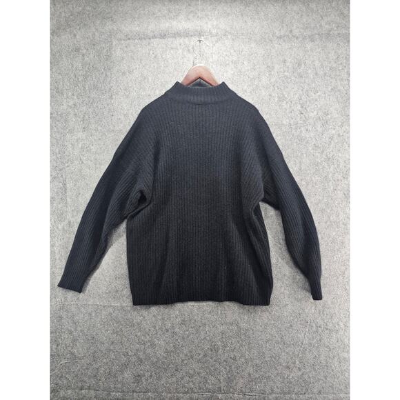 VINTAGE RAFAELLA ANGORA RABBIT FUR/ WOOL 2XL MENS SWEATER BLACK - Picture 4 of 6